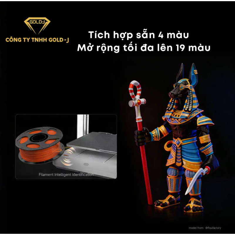 Máy In 3D Anycubic Kobra X – In Đa Màu, AI Detection, Tốc Độ Cao