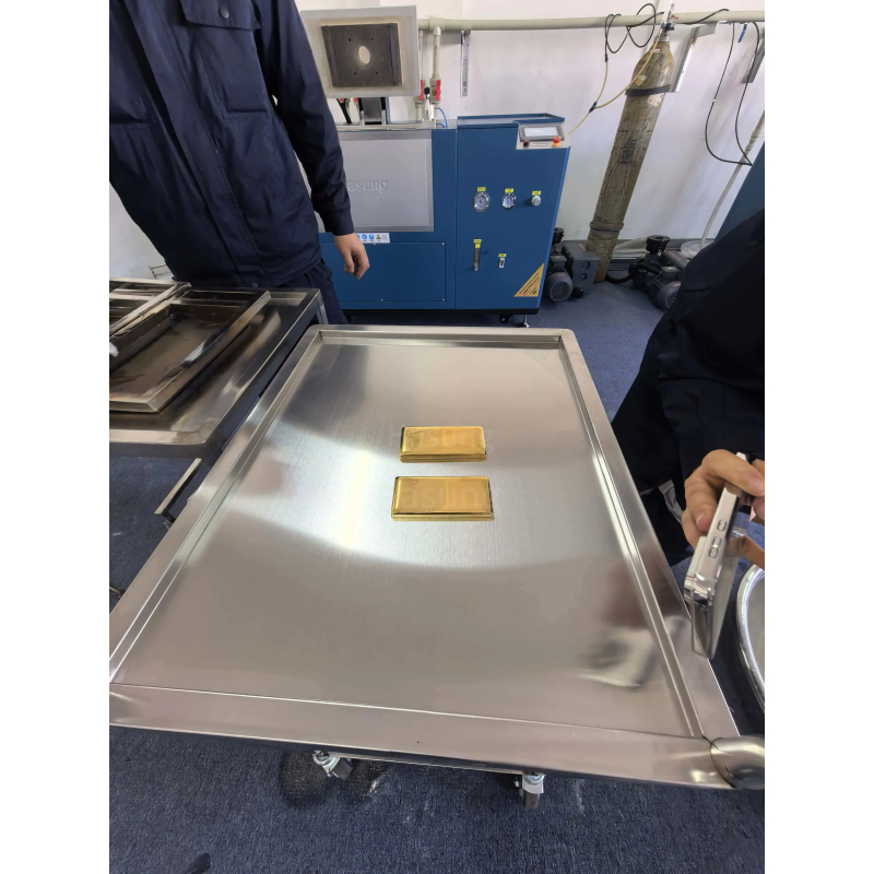 Máy sản xuất thỏi bạc, máy tạo hình thỏi vàng 12kg, thiết bị đúc thỏi vàng chân không.