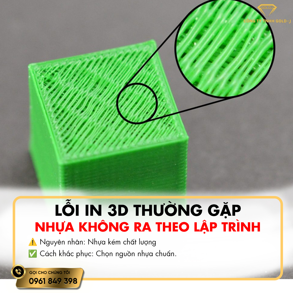 LỖI IN 3D THƯỜNG GẶP 